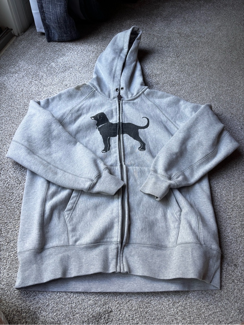 Black Dog Zip Hoodie